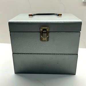 Vintage BRUCE Steel Carry Case for 8mm Super 8 Movie 7" Reels, 12 ct capacity